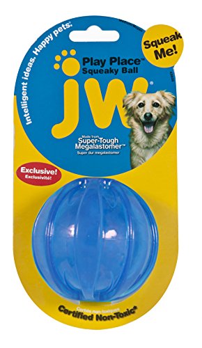 JW Playplace Squeaky Ball, Medium, Multicolor