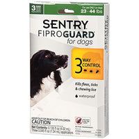 
              SENTRY Fiproguard for Dogs, Flea and Tick Prevention for Dogs (23-44 Pounds), Includes 3 Month Supply of Topical Flea Treatments
            