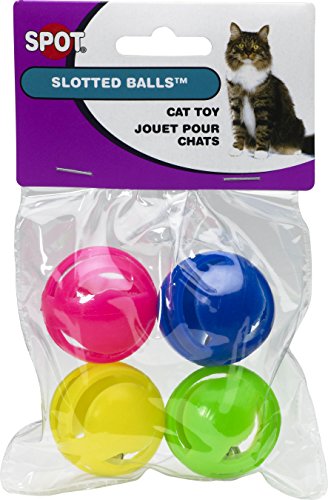 Ethical Slotted Balls Cat Toy, 4-Pack