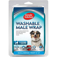
              Simple Solution Washable Male Dog Diapers | Absorbent Male Wraps with Leak Proof Fit | Excitable Urination, Incontinence, or Male Marking | Medium | 1 Reusable Dog Diaper Per Pack
            