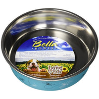 Loving Pets Bella Bowl Designer & Expressions Dog Bowl, Medium, Dragonfly, Turquoise