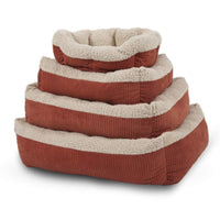 Petmate Aspen Pet 80136 Self Warming Rectangular Lounger For Pets, 24" x 20", Warm Spice With Crème, Barn Red/Cream