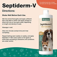 NaturVet Septiderm-V Skin Care Bath Wash for Dogs & Cats – Pet Health, Dog Skin, Itching, Hot Spots – Pet Shampoo, Grooming Aid – 16 Oz.