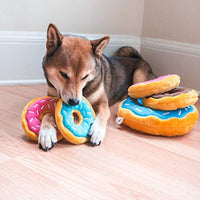 
              ZippyPaws - Original Donutz No Stuffing Squeaky Plush Dog Toy - Blueberry
            