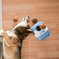 
              ZippyPaws Food Buddies Burrow Interactive Dog Toys - Hide and Seek Dog Toys and Puppy Toys, Colorful Squeaky Dog Toys, and Plush Dog Puzzles, Milk and Cookies
            
