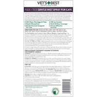 
              Vet's Best Flea and Tick Gentle-Mist Spray for Cats | Flea and Tick Spray with Certified Natural Oils | Gentle-Mist Spray for Easy Application and Control | 6.3 Ounces
            