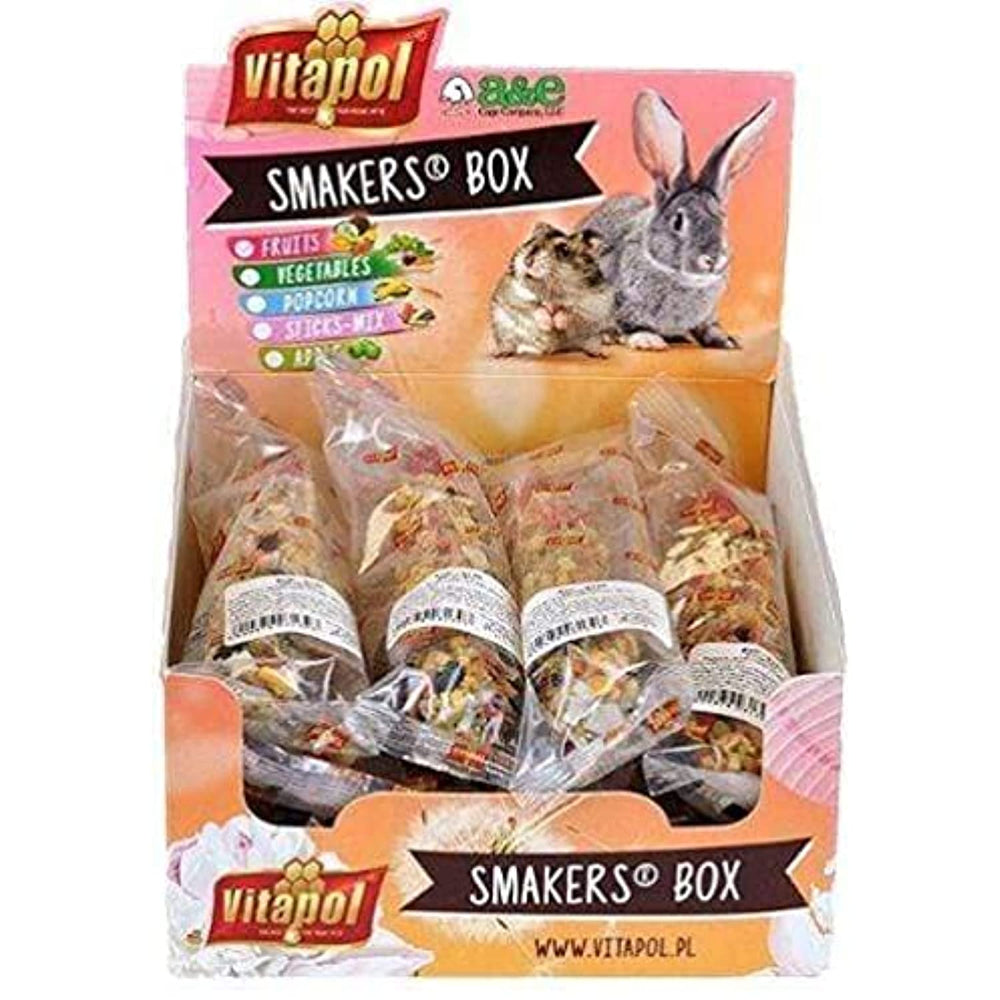 A&E Cage 644127 Vitapol Smakers Small Animal Treat Stick - Fruit 2 - Pack of 12
