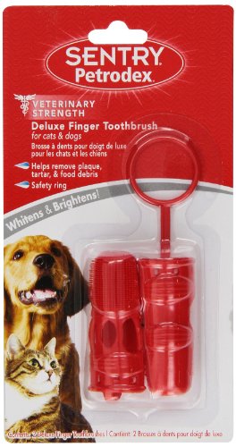 Petrodex Deluxe Finger Toothbrush for Dogs and Cats, 2 count