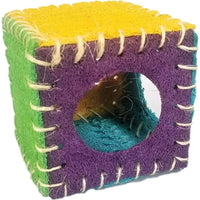 A&E Cage 644161 Nibblers Loofah Cube for Small Animal Toy - Small