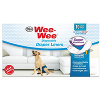 Four Paws Wee-Wee Super Absorbent Disposable Dog Diaper Liners 10 Count
