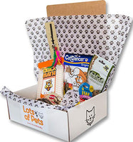 
              Lots of Pets Cat Scratch Fever Party Box Kitty Cat Party Box, Pet Supplies Starter Pack, Treats and Toys for Cats
            