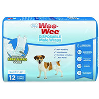 
              Four Paws Wee-Wee Disposable Male Dog Wraps 12 Count X-Small / Small
            