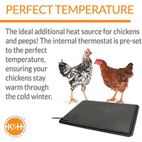 K&H Pet Products Thermo-Chicken Heated Pad Black 12.5" x 18.5" 40W