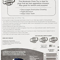 Nylabone Moderate Chew FlexiChew Dental Chew Toy Chicken Flavor Small/Regular - Up to 25 lbs.