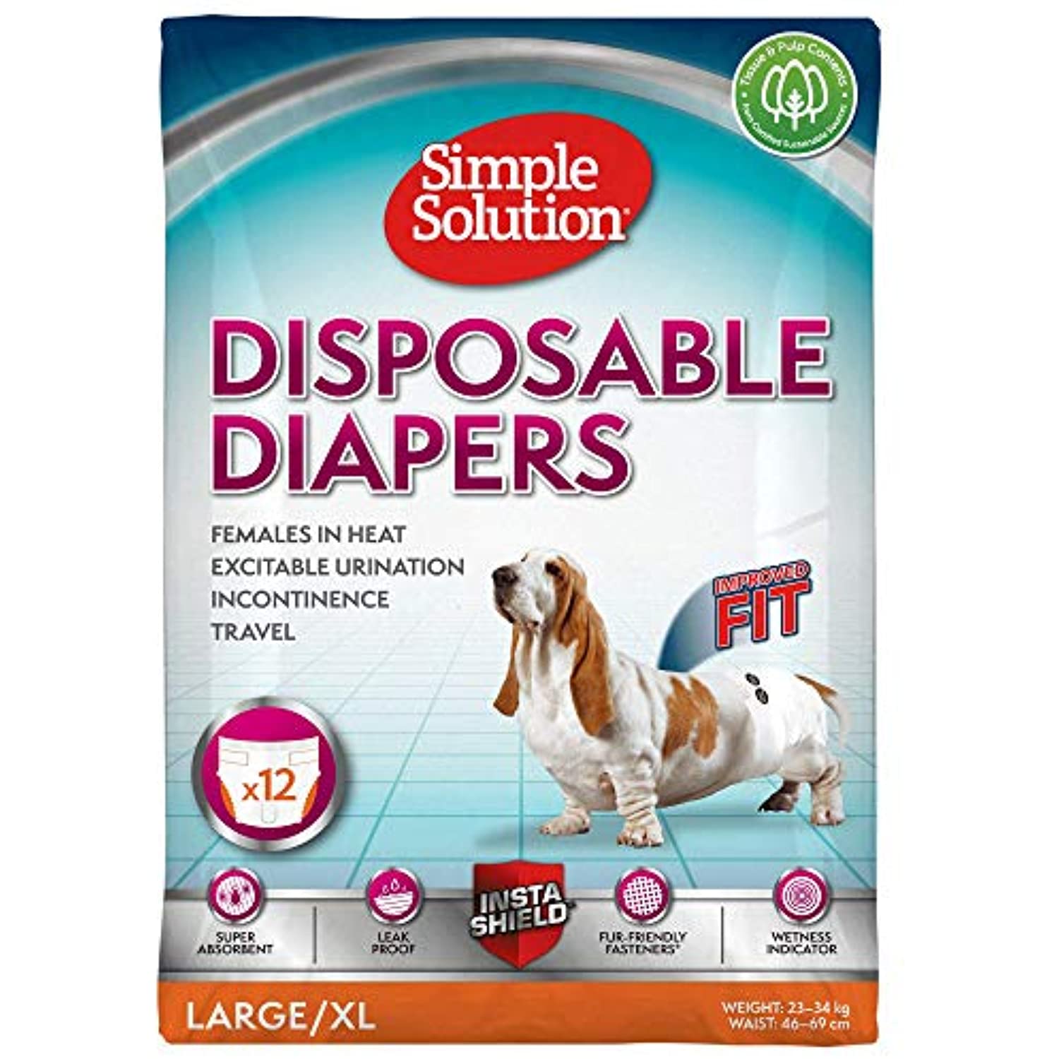 Large female dog online diapers