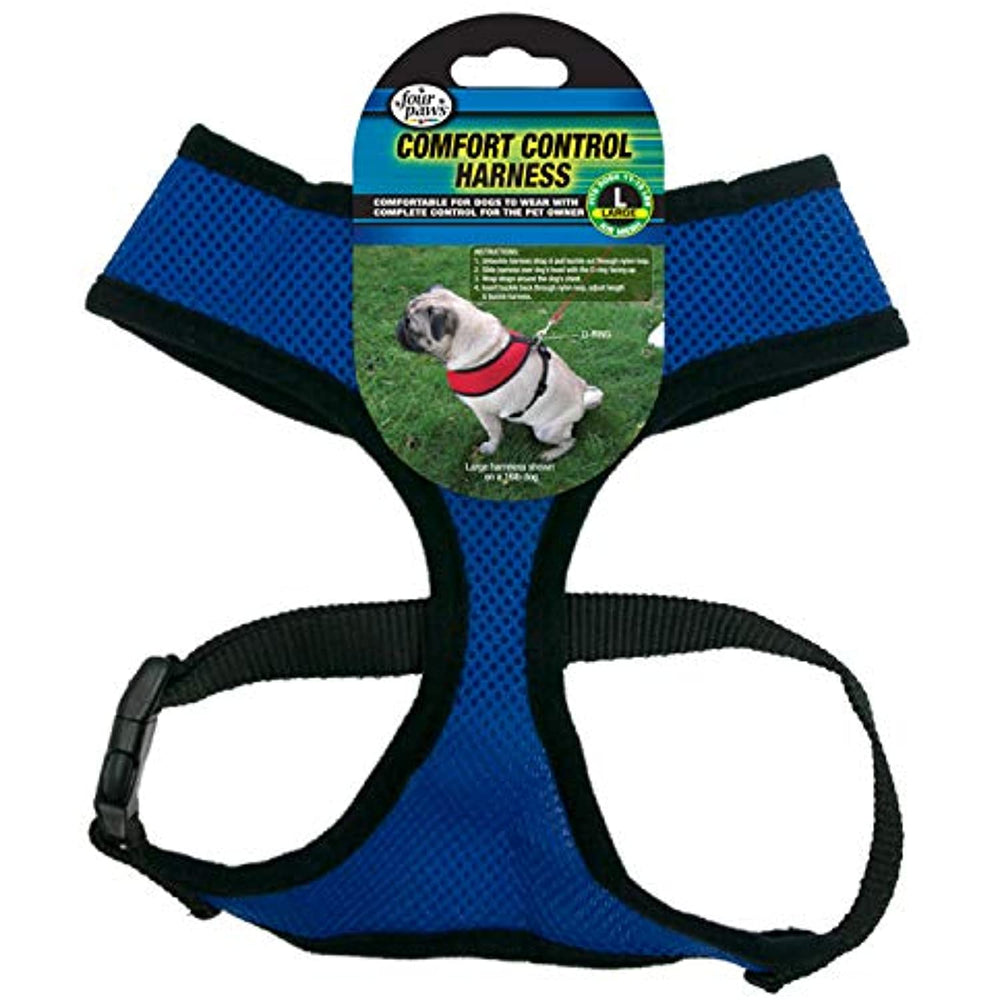 Four Paws Comfort Control Dog Harness Blue Large