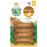 Nylabone Healthy Edibles All-Natural Long Lasting Chicken Flavor Dog Chew Treats 8 count Petite - Up to 15 lbs.