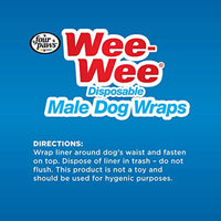 
              Four Paws Wee-Wee Disposable Male Dog Wraps 12 Count X-Small / Small
            