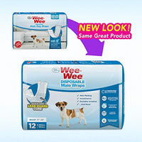 Four Paws Wee-Wee Disposable Male Dog Wraps 12 Count X-Small / Small