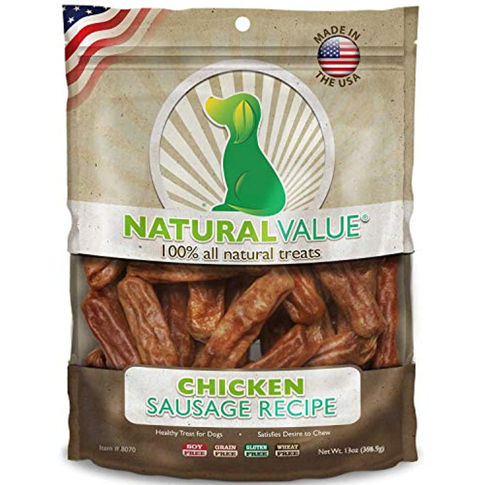 Loving Pets Natural Value All Natural Soft Chew Chicken Sausages For Dogs, 13-Ounce