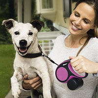 FLEXI New Comfort Retractable Dog Leash (Tape), for Dogs Up to 33lbs, 16 ft, Small, Grey/Black