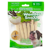 Healthy Chews Wonder Snaxx Stixx Dog Chews, 9 Small/Medium, Vanilla Yogurt Flavor Digestible Rawhide