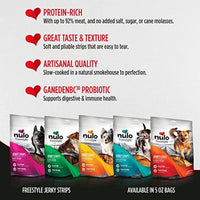 
              Nulo Freestyle Jerky Dog Treats: Healthy Grain Free Dog Treat - Natural Dog Treats for Training or Reward - Salmon with Strawberries Recipe - 5 oz Bag
            