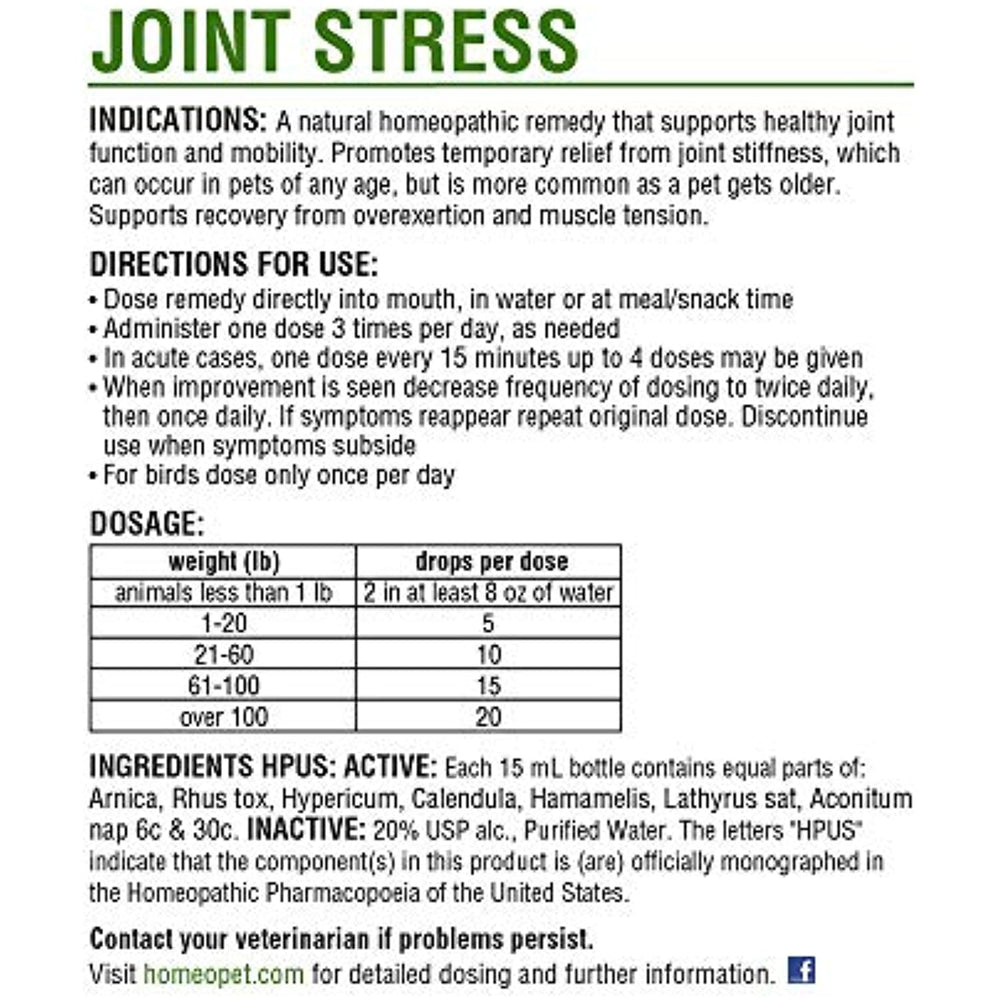 HomeoPet Joint Stress, 15 ml