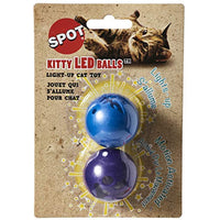 SPOT Ethical Products Kitty LED/Light up Cat Toy Balls / 2 Pack