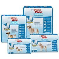Four Paws Wee-Wee Disposable Male Dog Wraps 36 Count X-Small/Small