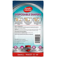 Simple Solution Disposable Dog Diapers for Female Dogs | Super Absorbent Leak-Proof Fit | Small | 12 Count