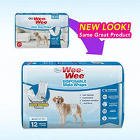 Four Paws Wee-Wee Disposable Male Dog Wraps 12 Count Medium / Large