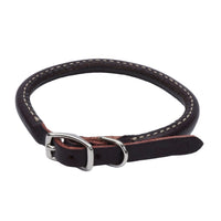 Coastal Pet Circle T Latigo Leather Round Dog Collar - For Small or Large Dogs - 5/8" x 16"