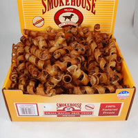 Smokehouse Bacon Skin Twists Dog Treats, 150 Count, Made in The USA, Natural