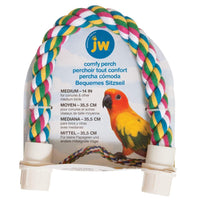 JW Pet Comfy Perch For Birds Flexible Multi-color Rope 14 inch Medium