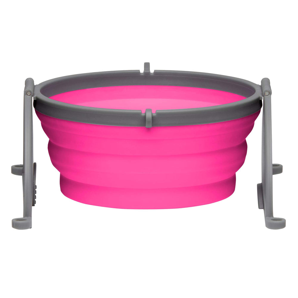 Loving Pets Bella Roma Travel Bowl for Dogs, Small, Pink