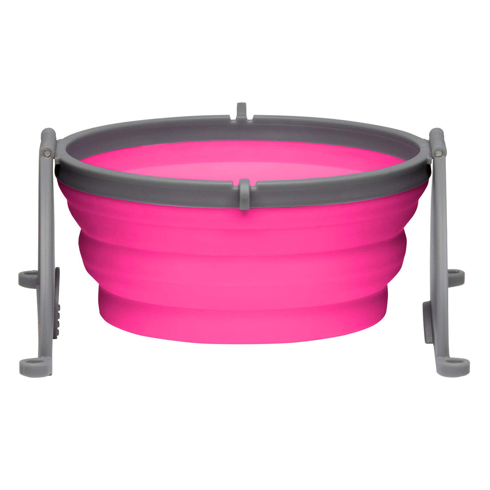 Loving Pets Bella Roma Travel Bowl for Dogs, Large, Pink