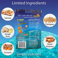 Emerald Pet Feline Wholly Fish! Crunchy Natural Grain Free, Chicken Free Cat Treats, Made in USA, 3 oz (00315)