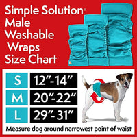 
              Simple Solution Washable Male Dog Diapers | Absorbent Male Wraps with Leak Proof Fit | Excitable Urination, Incontinence, or Male Marking | Medium | 1 Reusable Dog Diaper Per Pack
            