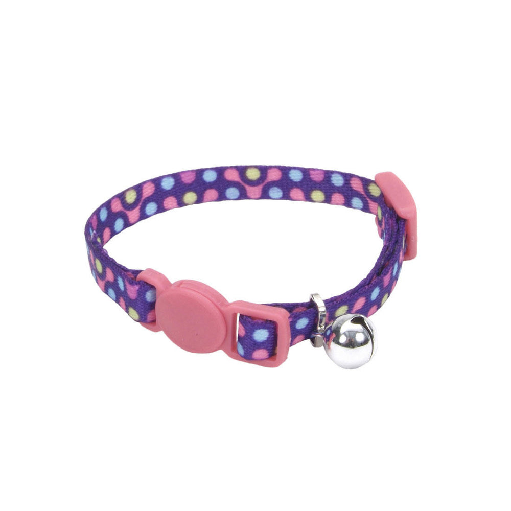 Coastal Safe Cat Lil Pals Adjustable Breakaway Kitten Collar with Bell Purple Gear 5/16