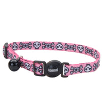 
              Safe Cat Fashion Adjustable Breakaway Collar 3/8"x 08"-12" Skulls Pink
            