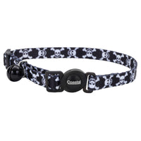 
              Safe Cat Fashion Adjustable Breakaway Collar 3/8"x 08"-12" Black Skulls
            