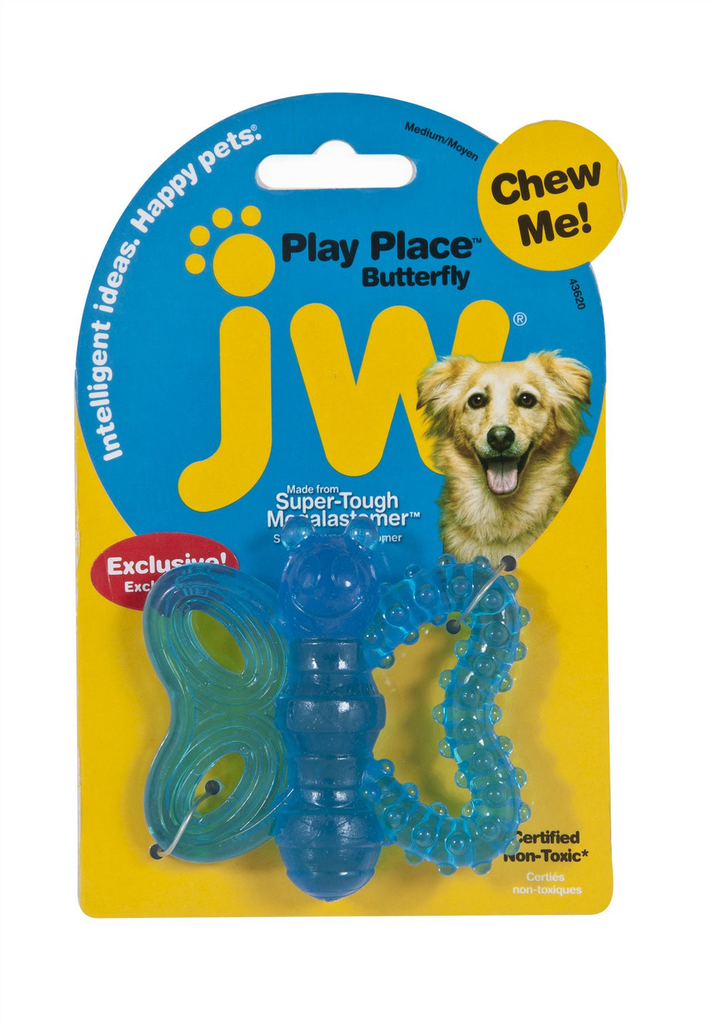 JW Playplace Butterfly Teether, Multicolor