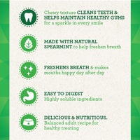GREENIES TEENIE Natural Dog Dental Care Chews Oral Health Dog Treats Fresh Flavor, 12 oz. Pack (43 Treats)