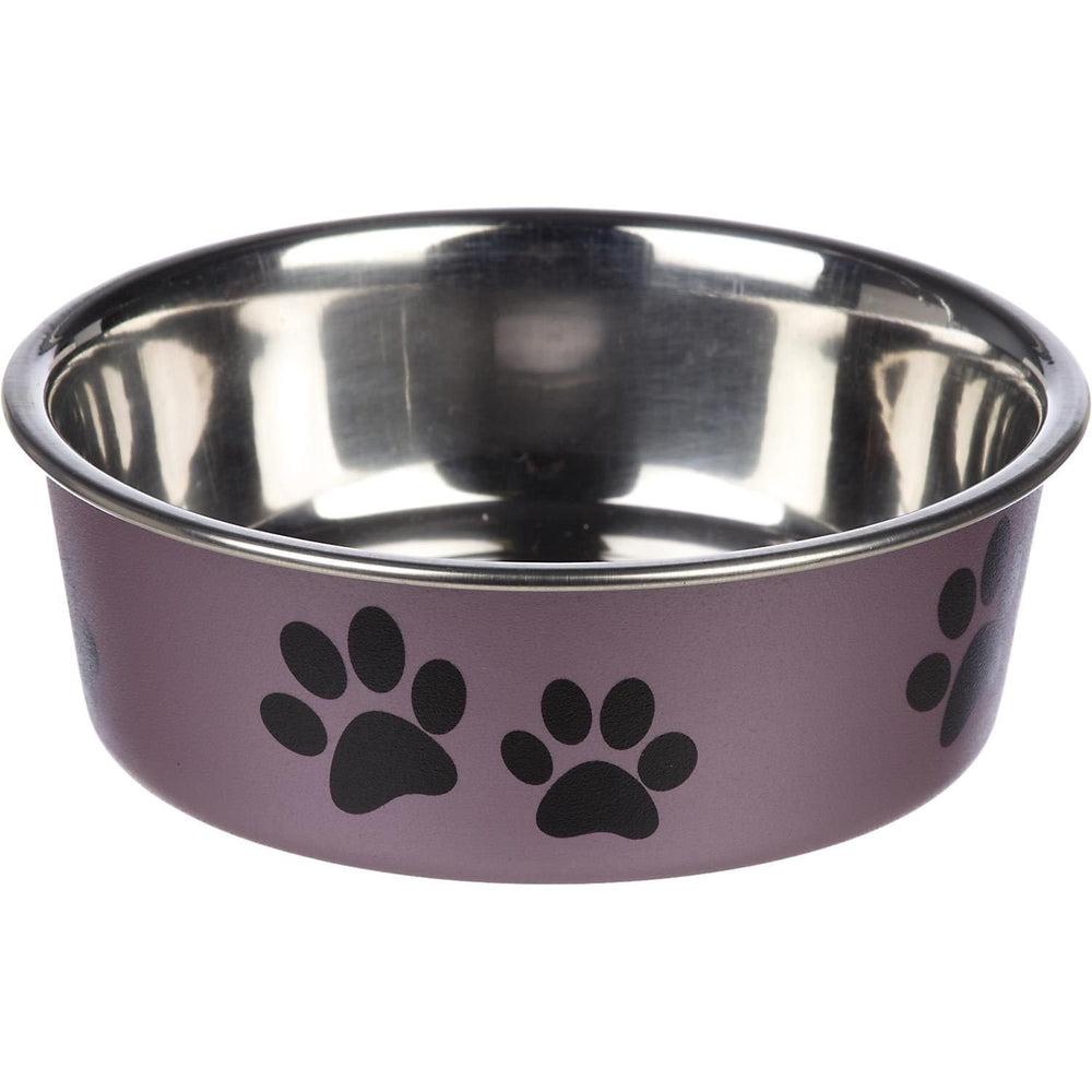Loving Pets Metallic Bella Bowl, Small, Grape