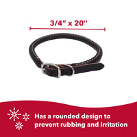 
              Coastal - Circle T - Latigo Leather Round Dog Collar, Latigo, 3/4" x 20"
            