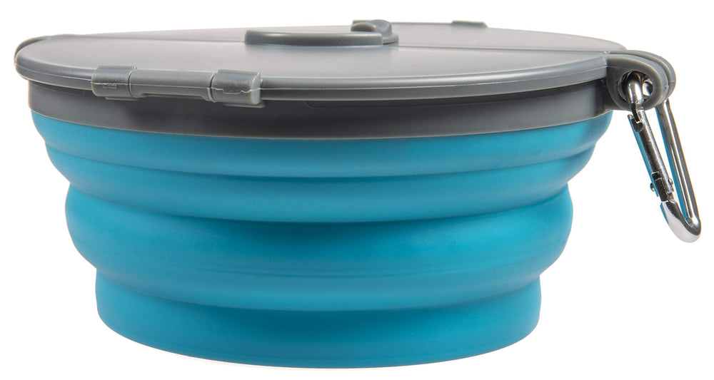 Loving Pets Bella Roma Travel Bowl for Dogs, Large, Blue