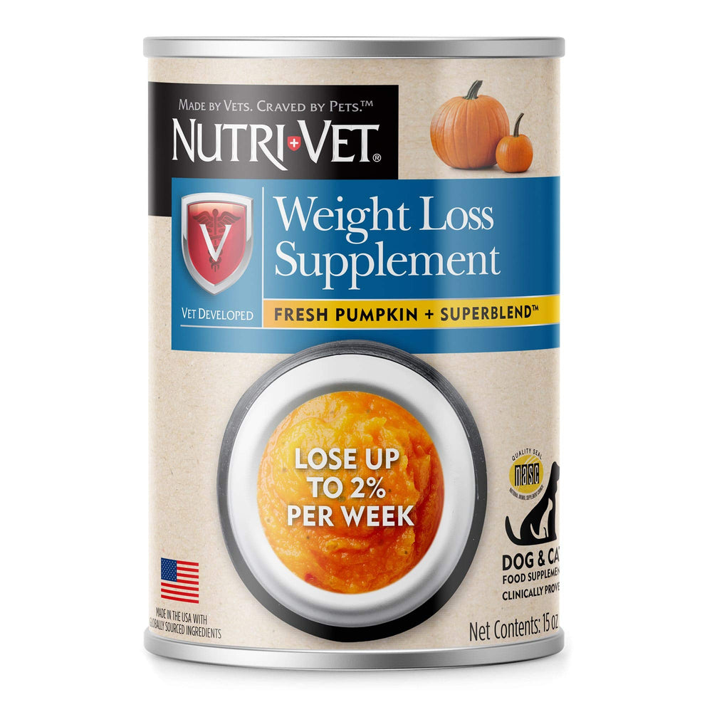 Nutri-Vet Weight Loss Pumpkin Supplements for Dogs, 15 oz.