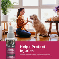 Nutri-Vet Liquid Bandage Spray for Dogs | Discourages Licking and Chewing | Protects & Soothes Minor Injuries | 2 Ounces