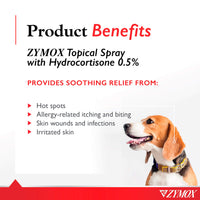 
              Zymox Topical Hot Spot Spray for Dogs and Cats with .5% Hydrocortisone, 2oz
            